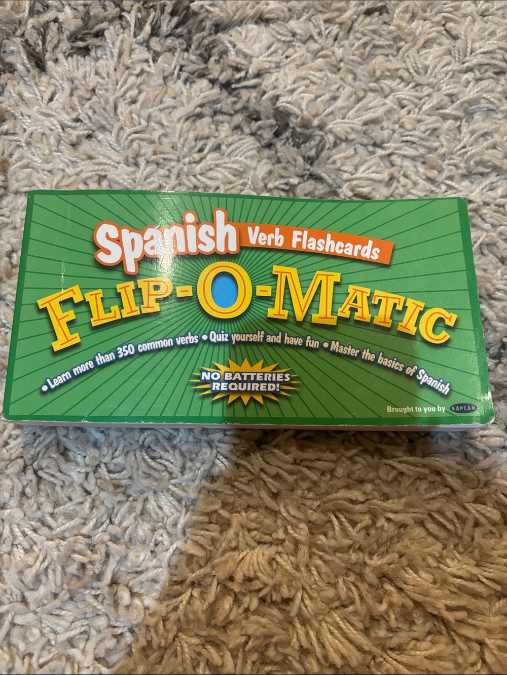 Kaplan Spanish Flip-O-Matic Flashcards - Green, Yellow, Orange, Blue